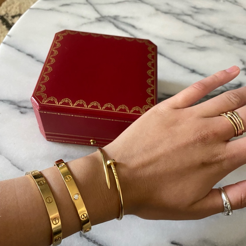 NFS. Cartier Love Bracelet 4 diamonds 16 Gold - Picture 3 of 11
